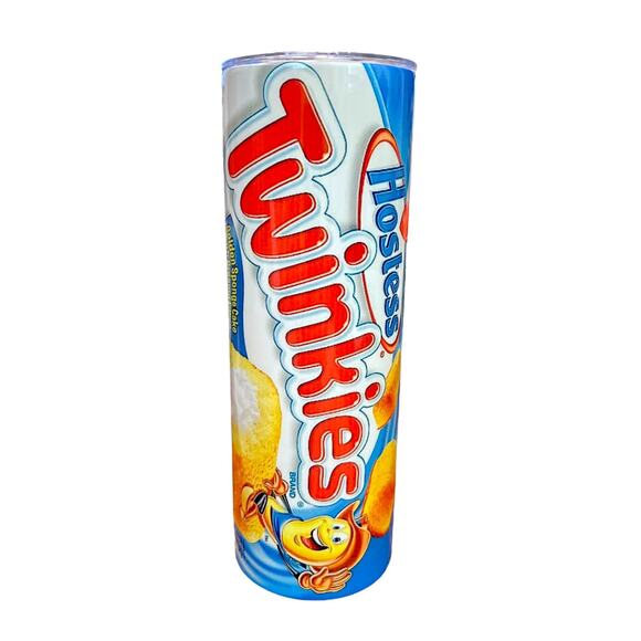 NEW 20oz Twinkie Twinkies Skinny Tumbler Stainless‎ Steel Thermos Cup w/ Straw - Picture 8 of 8